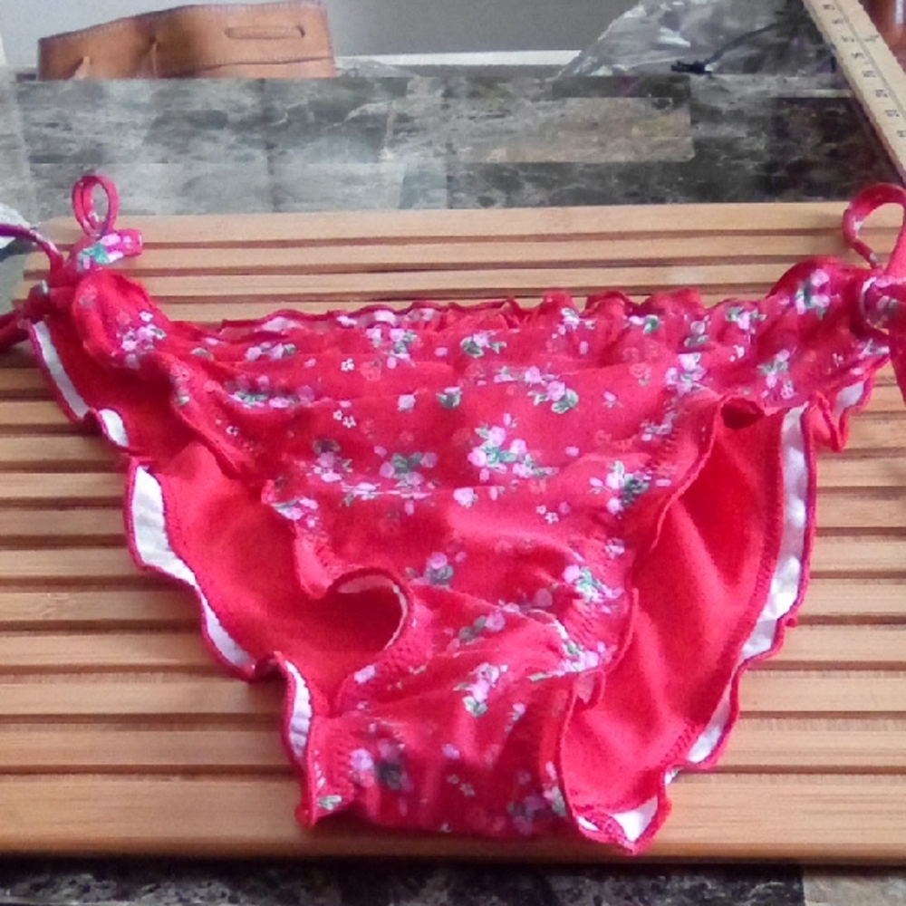 Wild Fable Red Floral Bikini Bottom